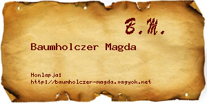 Baumholczer Magda névjegykártya